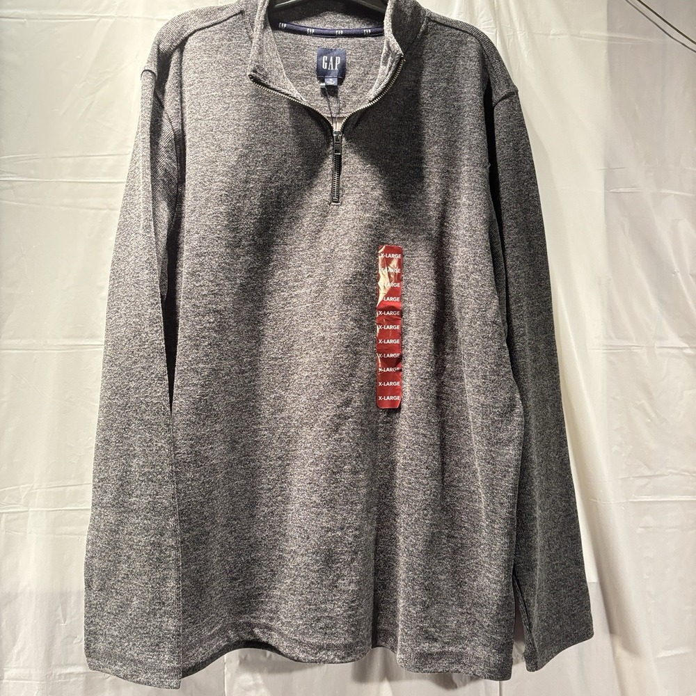 GAP Men's Long Sleeve Half Zip Mock Neck Warm Stylish Pullover‎